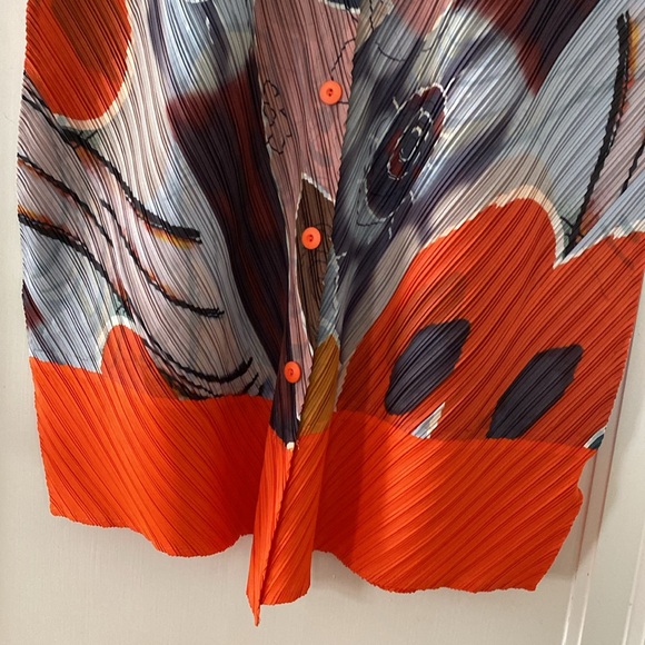 Vante Couture colorful pleated long duster - Picture 4 of 6